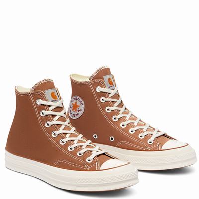 Converse x Carhartt WIP Chuck 70 - Miesten Matalavartiset Tennarit - Ruskea/Beige